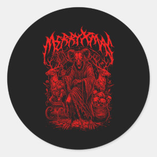 Adesivo Paródia de banda de heavy metal de Natal Morte Met