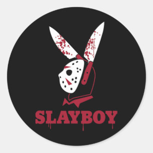 Adesivo Paródia de Máscara de Hockey Slayboy de Terror de