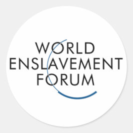 Adesivo Paródia do Logotipo WEF do Fórum Mundial de Enslav