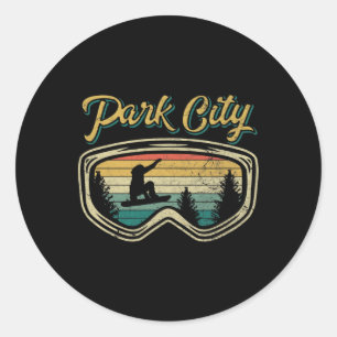 Adesivo Parque de Snowboard Cidade de Utah Dirigiu óculos
