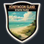 Adesivo Parque Estadual das Ilhas Honeymoon, Florida Viage<br><div class="desc">Parque Estadual da Ilha de Honeymoon vetor trabalho de arte design. Parte de uma corda de ilhas de barreira espumante no Golfo do México ao largo da costa oeste da Flórida.</div>