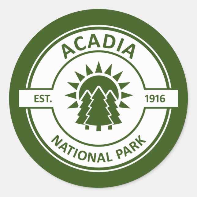 Adesivo Parque Nacional Acadia (Frente)