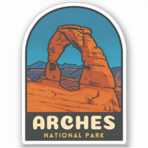 Adesivo Parque Nacional Arches Utah Viagem Retro Vintage