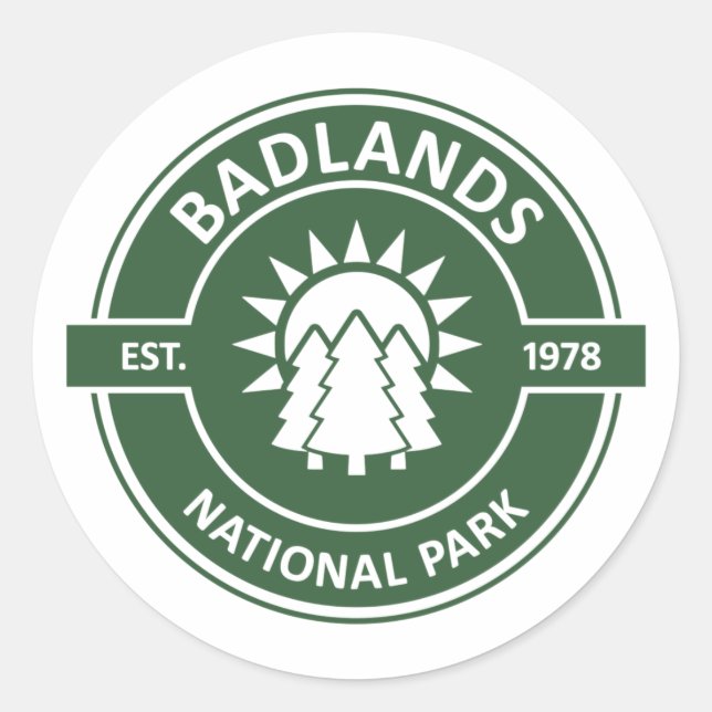 Adesivo Parque Nacional Badlands (Frente)