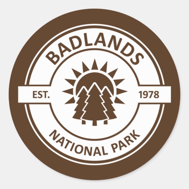 Adesivo Parque Nacional Badlands (Frente)