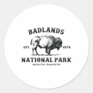 Adesivo Parque Nacional Badlands Dakota do Sul Bisonte Ame