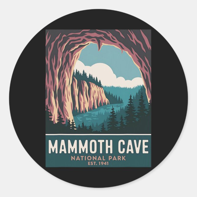 Adesivo Parque Nacional da Caverna Mamute Acampamento Vint (Frente)