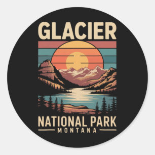 Adesivo Parque Nacional da Geleira Urso Vintage Montana Ca