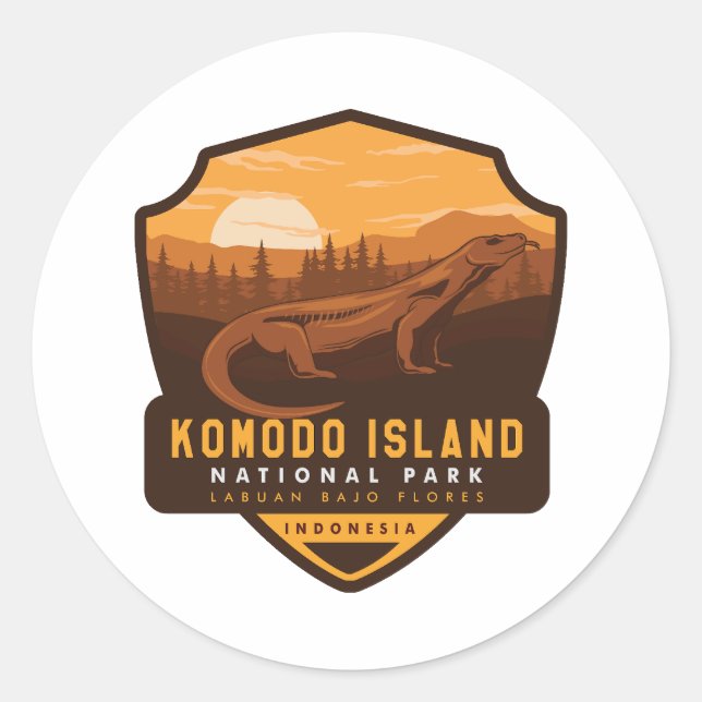 Adesivo Parque Nacional da Ilha Komodo (Frente)