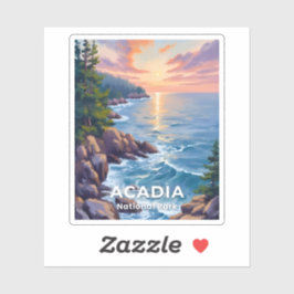 Adesivo Parque Nacional de Acadia | Pintura de Viagem de A