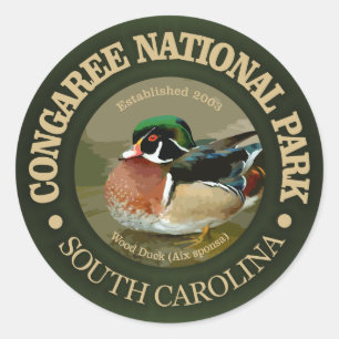 Adesivo Parque nacional de Congaree (pato de madeira)