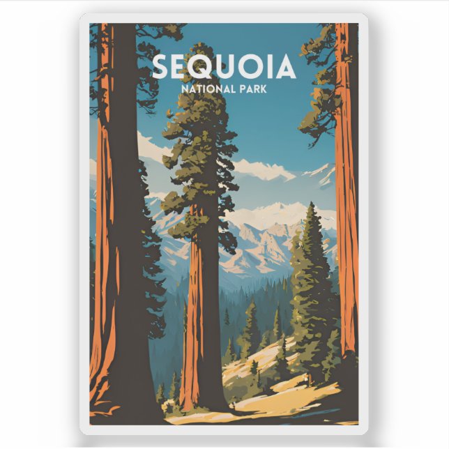 Adesivo Parque Nacional de viagem Sequoia (Frente)