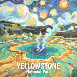 Adesivo Parque Nacional de Yellowstone Fonte Termal Arte V