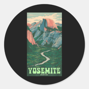 Adesivo Parque Nacional de Yosemite Vintage Half-dome, Cam