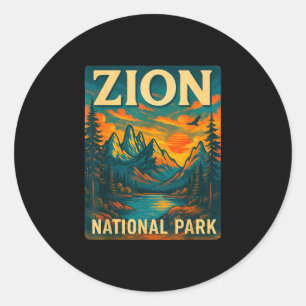 Adesivo parque nacional de Zion viagens vintage ao ar livr
