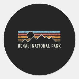 Adesivo Parque Nacional Denali Linhas de Montanha Retro Ac
