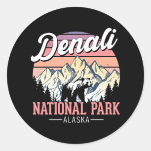 Adesivo Parque Nacional Denali Vintage – Viagem pelo Alasc
