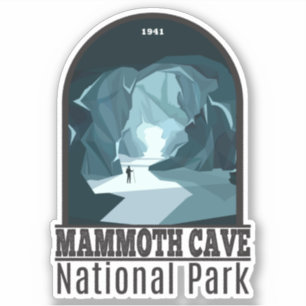 Adesivo Parque Nacional do Mammoth Cave Kentucky Vintage