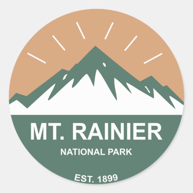 Adesivo Parque Nacional do Mt. Rainier (Frente)