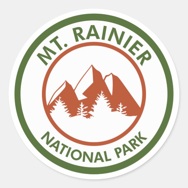 Adesivo Parque Nacional do Mt. Rainier (Frente)