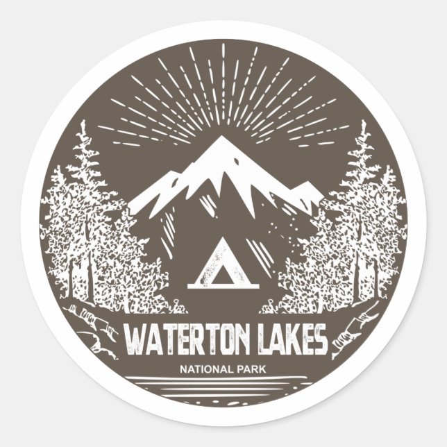 Adesivo Parque Nacional dos Lagos Waterton (Frente)