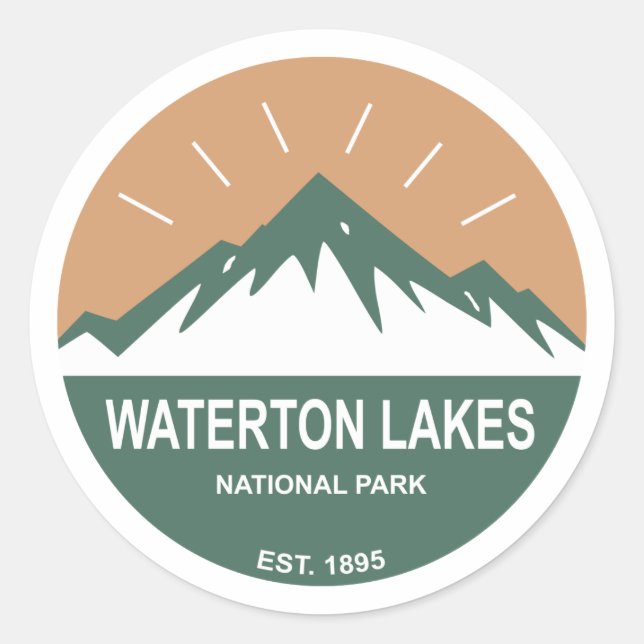 Adesivo Parque Nacional dos Lagos Waterton (Frente)