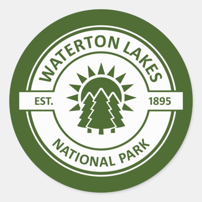 Adesivo Parque Nacional dos Lagos Waterton (Frente)