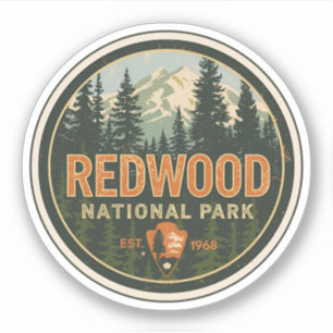 Adesivo Parque nacional estadual Redwood, Califórnia Coste