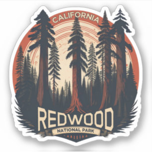 Adesivo Parque nacional estadual Redwood, Califórnia Coste