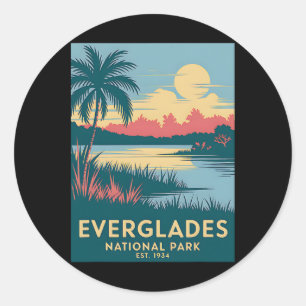 Adesivo Parque Nacional Everglades Roupas de Camping Vinta