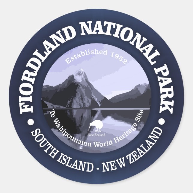 Adesivo Parque Nacional Fiordland (Frente)