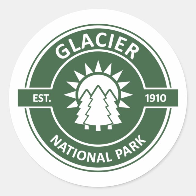Adesivo Parque Nacional Glacier (Frente)