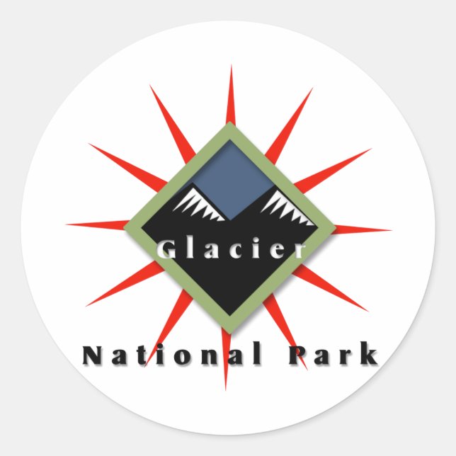 Adesivo Parque Nacional, Glacier (Frente)
