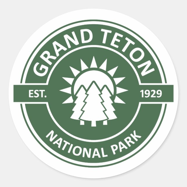 Adesivo Parque Nacional Grand Teton (Frente)