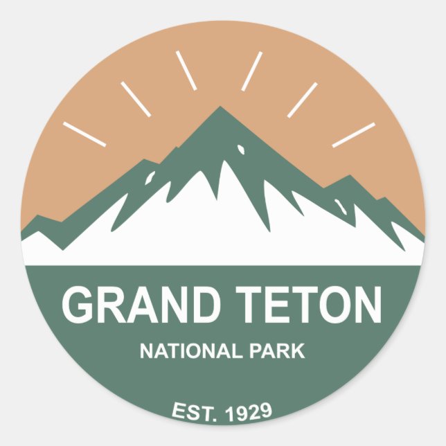 Adesivo Parque Nacional Grand Teton (Frente)