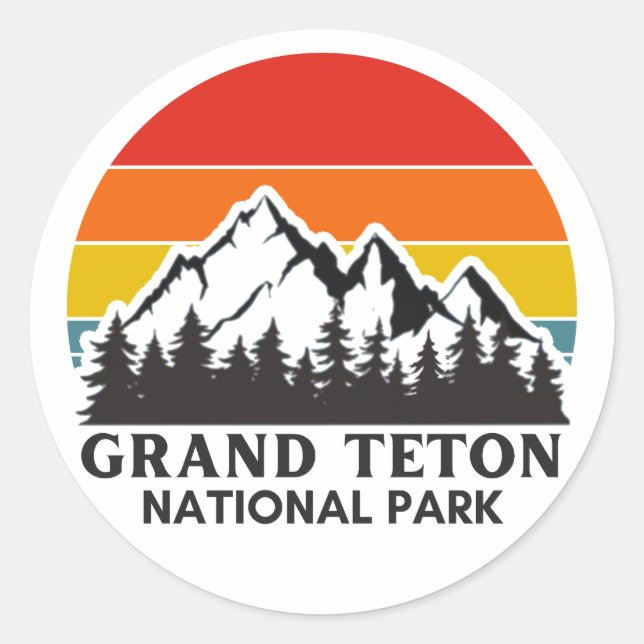 Adesivo Parque Nacional Grand Teton (Frente)