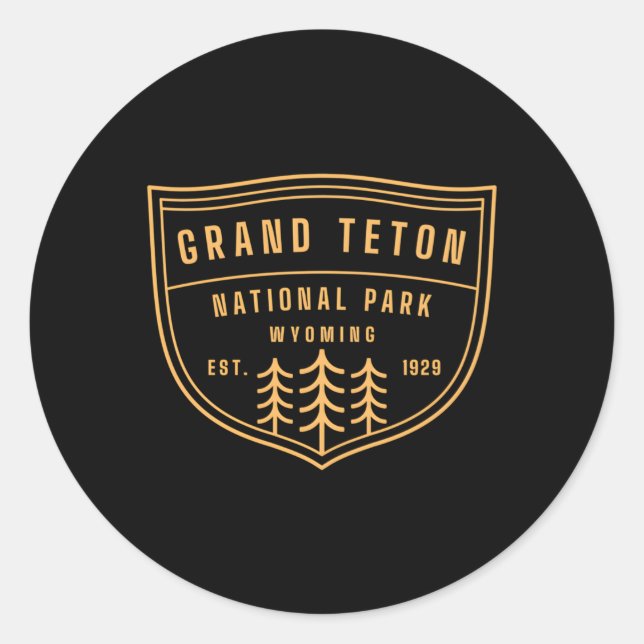 Adesivo Parque Nacional Grand Teton (Frente)