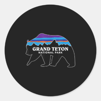 Adesivo Parque nacional grand teton urso pardo minimalista