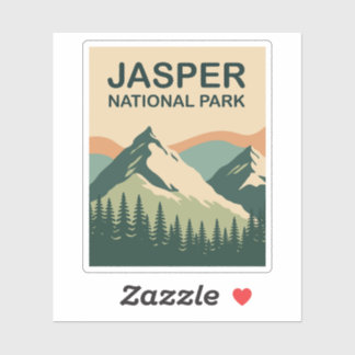 Adesivo Parque Nacional Jasper Canadá Arte Cênico da Natur