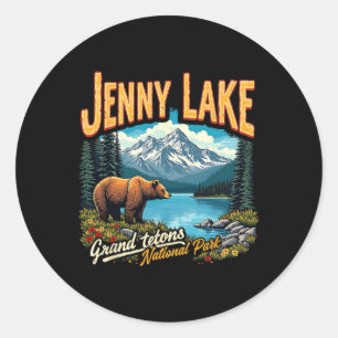Adesivo Parque Nacional Jenny Lake Viagem Vintage Férias G