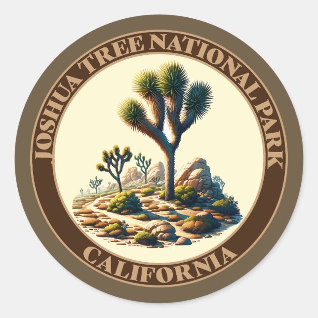 Adesivo Parque Nacional Joshua Tree, Califórnia (Frente)