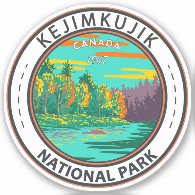 Adesivo Parque Nacional Kejimkujik ainda partiu o Canadá (Frente)