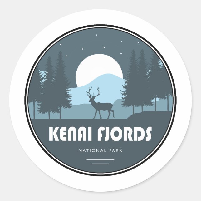 Adesivo Parque Nacional Kenai Fjords Deer (Frente)