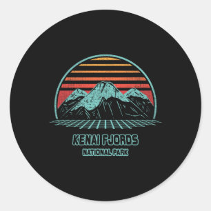 Adesivo Parque Nacional Kenai Fjords Retro Hiking Vintage 