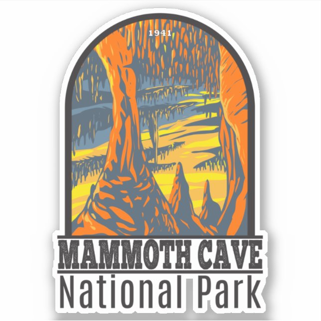 Adesivo Parque Nacional Mammoth Cave Kentucky (Frente)