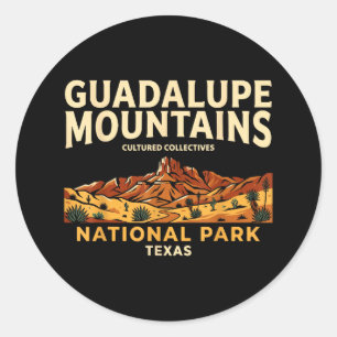 Adesivo parque nacional montanhas guadalupe texas vintage