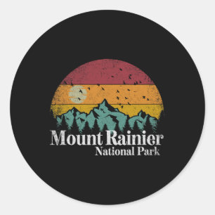 Adesivo Parque Nacional Mt Mount Rainier Estilo Retro Cami