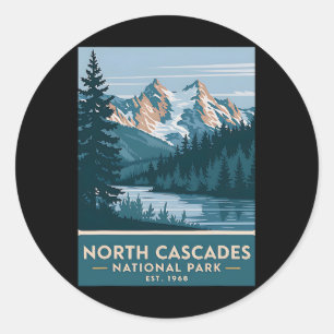 Adesivo Parque Nacional North Cascades Camping Vintage Hom