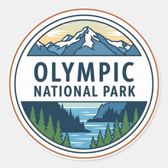 Adesivo Parque nacional olímpico de Washington (Frente)