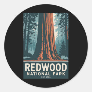 Adesivo Parque Nacional Redwood Vintage Acampamento Caminh